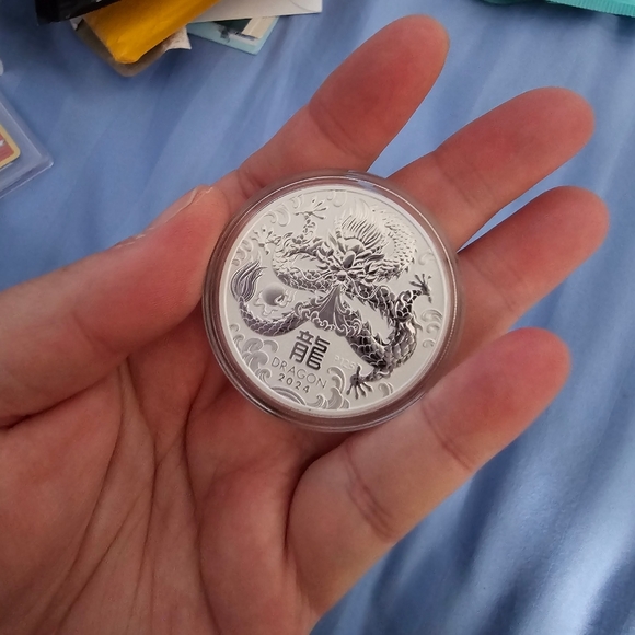 Other - 2024 Australian Mint Lunar Year of the Dragon Silver Dollar Coin in Capsule